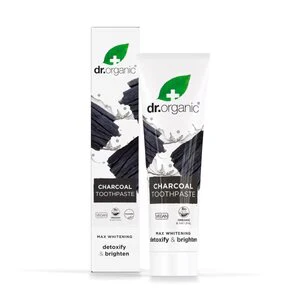 Dr Organic Pasta de Dientes Blanqueadora con Carbón Vegetal - 100ml