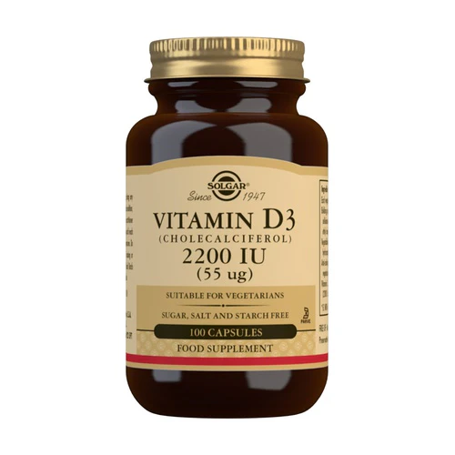 Solgar Vitamina D3 2200 UI - 100 Cápsulas Vegetales